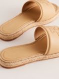 Ted Baker Portiya Leather Espadrille Slider Sandals, Beige