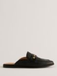 Ted Baker Zzola Backless Leather Bar Trim Loafers, Black