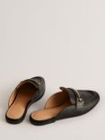 Ted Baker Zzola Backless Leather Bar Trim Loafers, Black