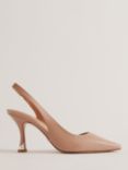 Ted Baker Ariii Slingback Leather Court Shoes, Mid Pink