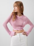 French Connection Nolan Crochet Jumper, Strawberry Shake