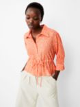 French Connection Gretta 3/4 Sleeve Shirt, Coral/Multi