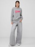 French Connection Amour Graphic Sweatshirt, Light Grey Melange