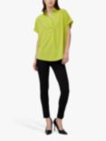 French Connection Short Sleeve Light Crepe Blouse, Wasabi