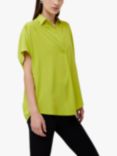 French Connection Short Sleeve Light Crepe Blouse, Wasabi