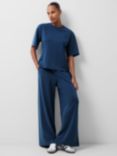 French Connection Wren Wide Leg Trousers, Midnight Blue