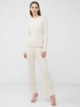 French Connection Minar Pleated Trousers, Classic Cream
