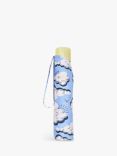 Radley Sketchy Clouds Umbrella, Sky Blue/White/Black