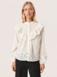 Soaked In Luxury Irim Embroidered Blouse, White, White