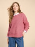 White Stuff Petite Northbank Organic Cotton Jumper, Pink, Pink