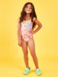Accessorize Kids' Floral Print Swimsuit, Multi