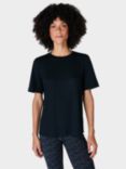Sweaty Betty Essential Organic Cotton Blend Crew Neck T-Shirt, Black