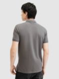AllSaints Reform Organic Cotton Polo Shirt, Ash Grey