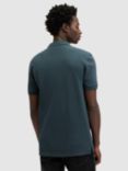 AllSaints Reform Organic Cotton Polo Shirt, Marine Blue