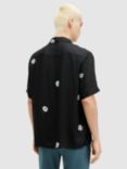 AllSaints Daisical Short Sleeve Shirt, Black/Multi