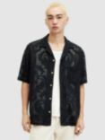 AllSaints Cerrito Short Sleeve Shirt, Jet Black