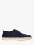 Dune Founder Lace Up Mesh Espadrilles, Navy