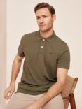 Crew Clothing Classic Pique Cotton Polo Shirt, Olive Green