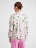 Hobbs Aria Floral Blouse, Pale Pink