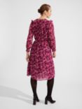 Hobbs Elaina Floral Knee- Length Dress, Purple/Multi
