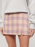 Superdry Check Mini Skirt, Pink/Multi