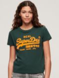 Superdry Neon Graphic Fitted T-Shirt, Enamel Green