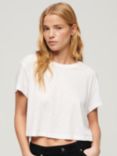 Superdry Slouchy Cropped T-Shirt, Optic