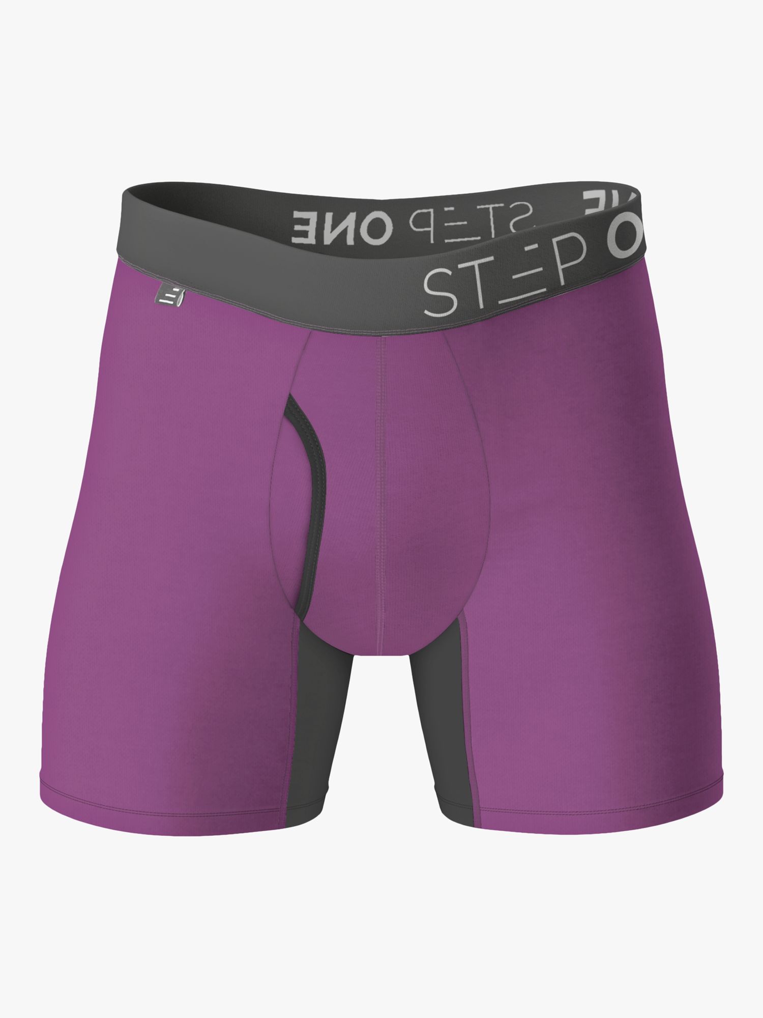 Step One Bamboo Boxer Briefs With Fly, Juicy Plums at John Lewis