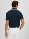 Reiss Cannes Short Sleeve Cotton Ribbed Polo Shirt