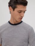 Reiss Keats Short Sleeve Stripe T-Shirt, Navy/White