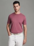Reiss Bless Cotton Crew Neck T-Shirt, Old Rose