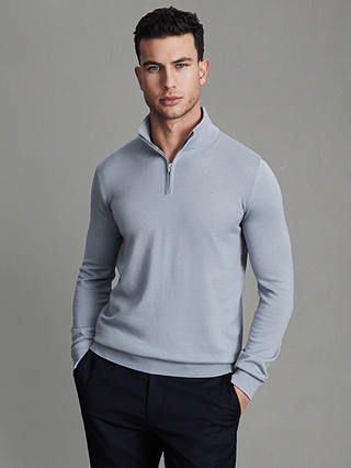 Reiss Blackhall Wool Jumper, China Blue