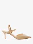 Dune Classical Slingback Mid Heel Court Shoes, Blush