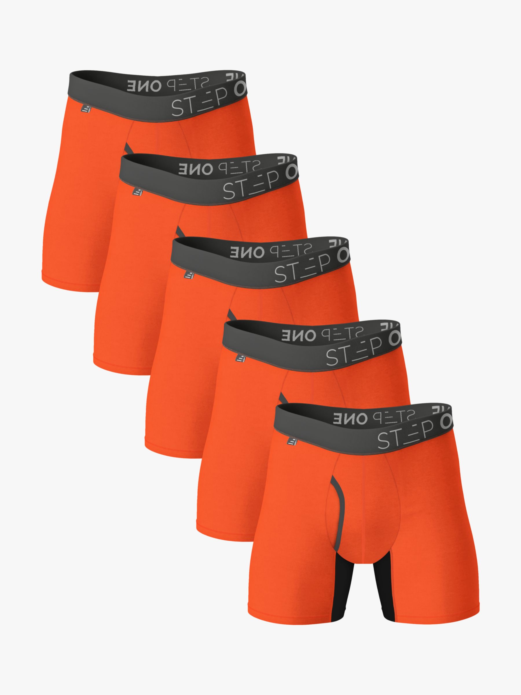Step One Bamboo Boxer Briefs With Fly, Pack of 5, Butter Nuts at John Lewis  & Partners