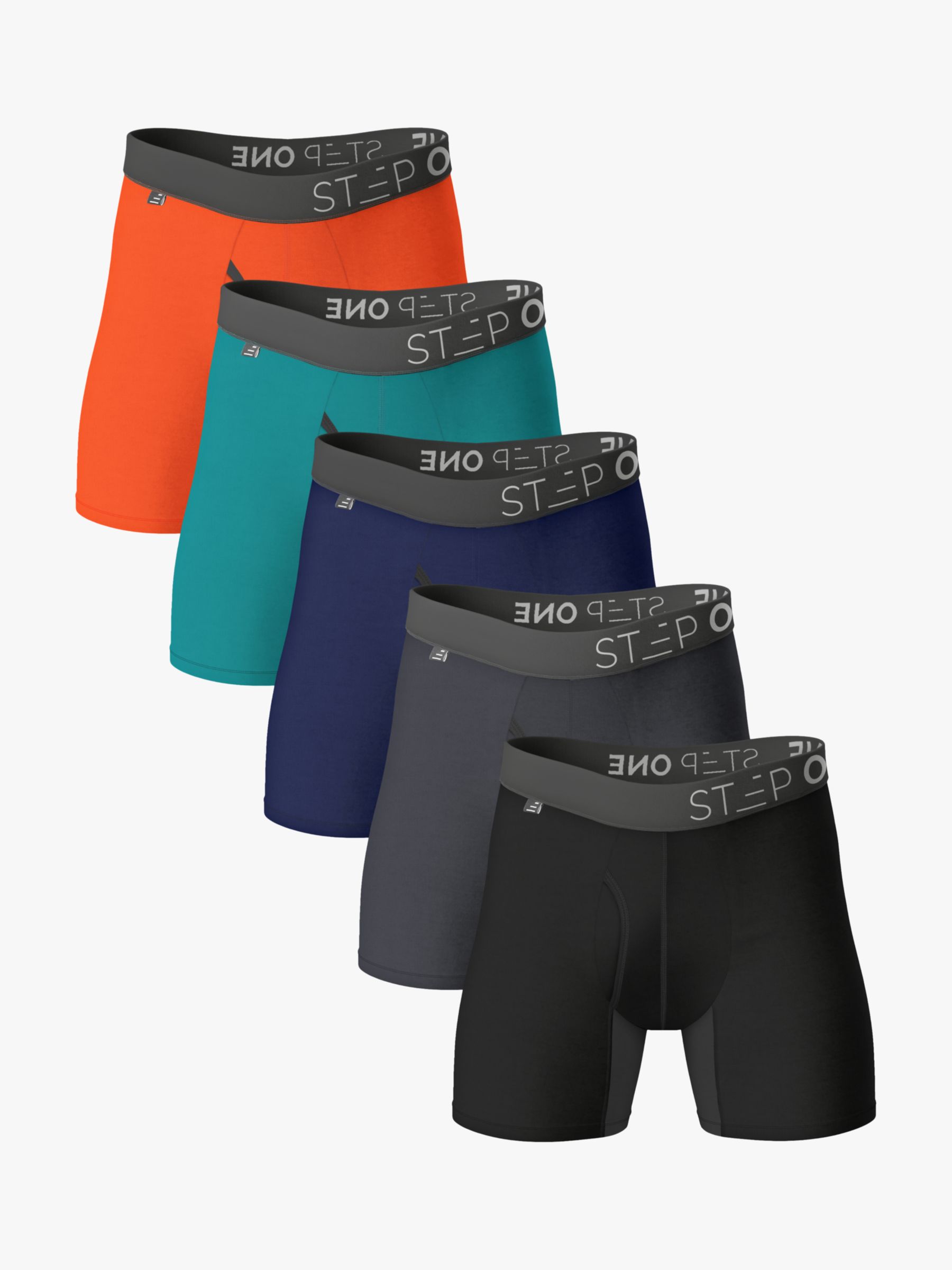 Step One Men's Bamboo Underwear Sports - Black Currants - Black