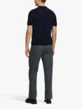 SELECTED HOMME Short Sleeve Knit Polo Shirt, Navy