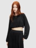 AllSaints Casandra Cropped Top, Black