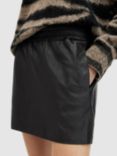 AllSaints Shana Leather Mini Skirt, Black