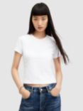 AllSaints Stevie Organic Cotton T-Shirt, Optic White