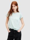 AllSaints Anna Organic Cotton T-Shirt, Crystal Blue