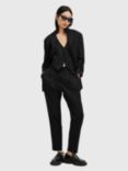 AllSaints Nellie Pleat Front Tailored Trousers, Black