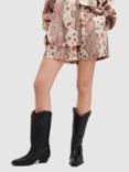 AllSaints Charli Cascade Shorts, Clay Pink