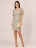 Adrianna Papell Papell Studio Beaded Cocktail Dress, Frosted Sage