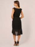 Adrianna Papell Ruffle Midi Dress, Black, Black