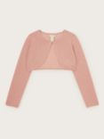 Monsoon Kids' Niamh Scalloped Cardigan, Dusky Pink