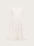 Monsoon Kids' Corded Lace Prom Dress, Ivory