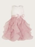 Monsoon Baby Lace Ruffle Cancan Occasion Dress, Pink