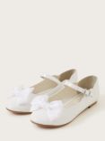 Monsoon Kids' Kali Tulle Bow Ballerina Flats, Ivory