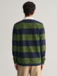 GANT Regular Shield Stripe Polo Shirt, Green/Multi