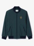 Lacoste Checked Showerproof Harrington Jacket, Navy/Multi